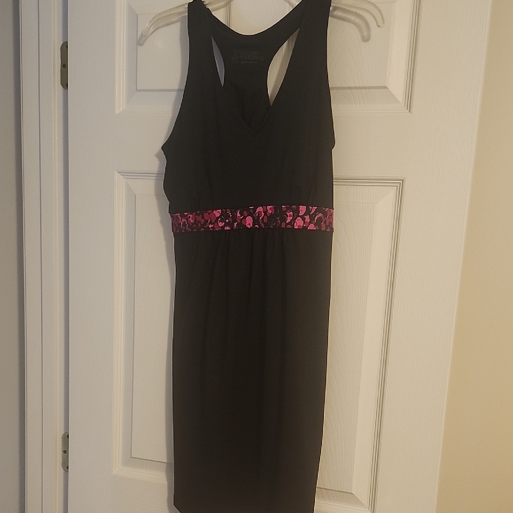 SkirtSports Black Dress with Pink Accent